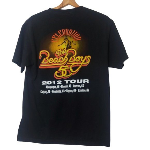 The Beach Boys 50th Reunion Tour 2012 Mens Medium T Shirt Concert Band Black - Picture 3 of 5